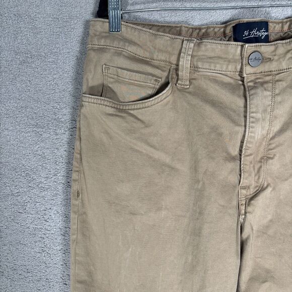 34 Heritage Pants Men Size 34x29 Charisma Comfort Rise Classic Beige Khaki Prep - Picture 12 of 16
